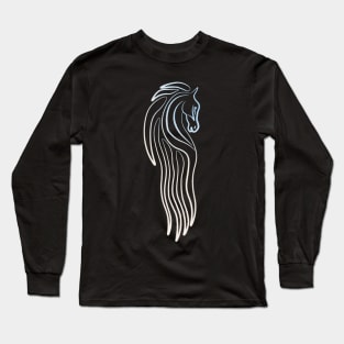 Horse Head Drawing Long Sleeve T-Shirt